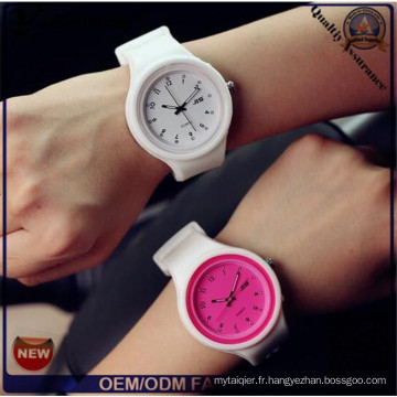 Yxl-993 2016 Mode Casual Jelly Silicone Quartz Montre-Bracelet Femmes Montres Marque Montres